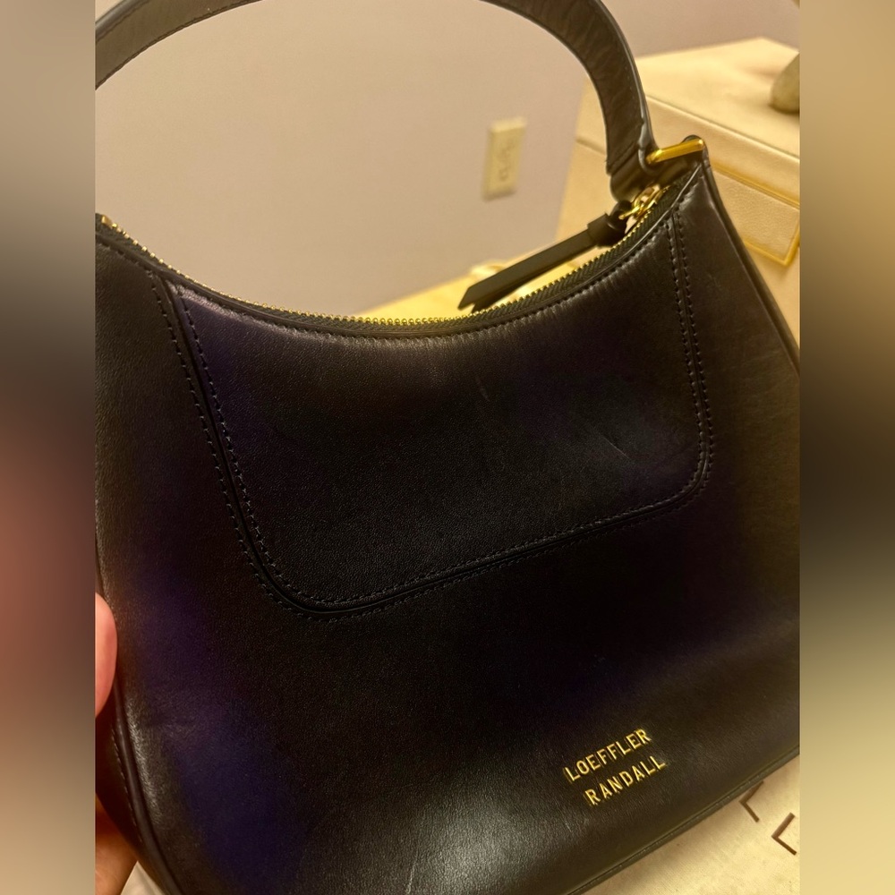 Loeffler Randall Black Leather Shoulder Bag